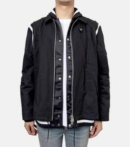 新品 sacai Cotton Oxford Blouson オックスフォード レイヤード ジャケット ブルゾン 21-02593M サカイ 1 ブラック