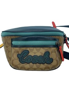 COACH◆ウエストバッグ/PVC/BRW/総柄/F72931