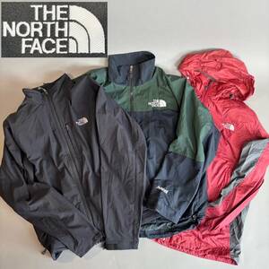 YM199 THE NORTH FACE ノースフェイス ソフトシェル ナイロンジャケット 3点 まとめて Mサイズx1 Lサイズx1 XLサイズx1 (検)アウトドア