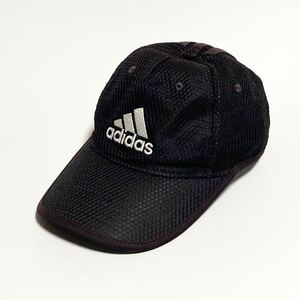 adidas ☆ 清涼◎ ロゴ メッシュキャップ 帽子 ブラック 57-60cm 春夏 スポーツ ランニング トレーニング アディダス 人気 ■SHW270