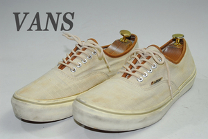 厳選！海外買い付け！DS8168★ファン待望★王道人気定番★バンズ/VANS★エラ/ベージュブラウン/LOW/キャンパス/25.5cm　SALE