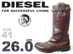 DIESEL【エンジニアブーツ】41 (26.0cm位) 【管32-2】本革