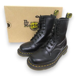 未使用 Dr. Martens ドクターマーチン 1460 8 EYE BOOT Black Smooth 8ホール ショートブーツ 10072004 UK4 約23cm ブラック ◆