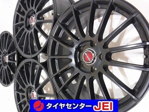 18インチ レイズ グラムライツ 7.5J+42 114.3 クラウン/マークX 中古アルミホイール【4本セット】送料無料(AA18-0591)