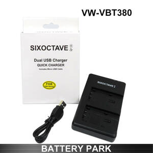 Panasonic VW-VBT380 VW-VBT380-K 対応 互換デュアル充電器 VW-BC10 HC-VX992M 990M HC-W585M W590M HC-WX995M HC-VZX992M