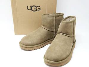 未使用 UGG CLASSIC MINI Ⅱ アグ クラシックミニ ムートンブーツ ベージュ JPN24 USA7