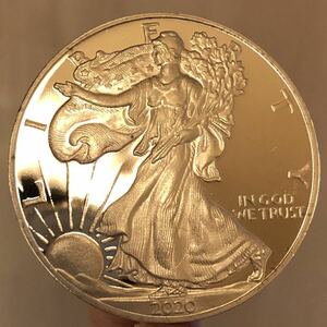 銀貨　古銭　アメリカ　約28.37g　ウォーキング自由の女神　リバティ　イーグル　平和　権力　大型　コイン　硬貨　記念幣　参考品