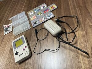 任天堂 初代 ゲームボーイ ソフト セット ジャンク 充電式 Nintendo GAMEBOY テトリス カービィ らんま 桃鉄 競馬 シューティング