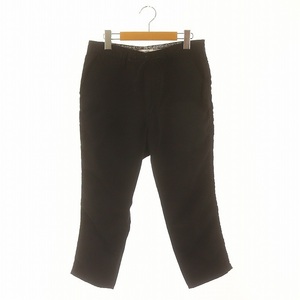 ノンネイティブ nonnative DWELLER EASY RIB PANTS C/P GROSGRAIN パンツ テーパード ドロスト 1 黒 ブラック /DF ■OS メンズ