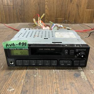 AV6-497 激安 カーステレオ TOYOTA 86120-3A360 カセット FM/AM テープデッキ 本体のみ 簡易動作確認済み 中古現状品