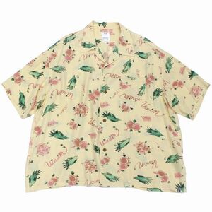 VISVIM ビズビム 22SS WALLIS SHIRT S/S SUNNYBIRD 半袖シャツ 4 イエロー