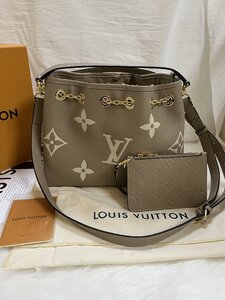 美品★Louis Vuitton ルイ・ヴィトン レザーショルダーバッグ/グレー