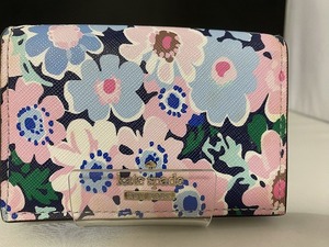 期間限定セール ケイトスペード kate spade カード＆コインケース ピンク×ネイビー×水色