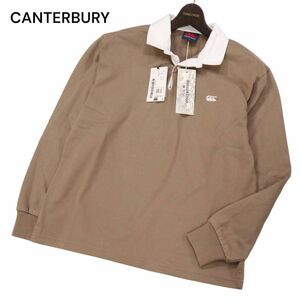 【新品 未使用】 CANTERBURY カンタベリー 長袖 ソリッドカラー ラグビー ジャージ ラガー シャツ ポロシャツ Sz.S　メンズ　I4T02134_6#C