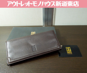 保管品 DAKS メンズ レザー 二つ折り 長財布 チョコ ブラウン DP21112 箱付 レターパック可 ダックス 札幌市 新道東店