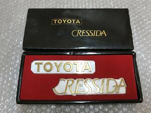 ☆新品☆ TOYOTA トヨタ 北米 輸出 CRESSIDA クレシーダ ゴールド エンブレム セット GX71 GX70 GX61 GX81 クレスタ チェイサー マークII