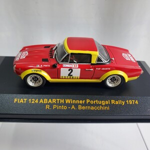 IXO 1 /43「FIAT 124 Abarth Winner Portugal Rally 1974」フィアット アバルト ウイナー ポルトガル ラリー 新品未使用 668