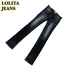 【AY1866】 LOLITA JEANS PREMIUM ロリータジーンズ　デニムパンツ　ジーンズ　ブルー　ローライズ　レディース　25サイズ　あかな