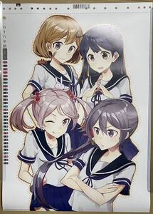 艦これ 公式カレンダー バラ売り 2016年 5月 drew先生 第七駆逐隊 朧 曙 漣 潮