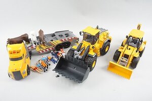 ※ジャンク DICKIE MACK マイクロビルダートラック 全長約70cm / ブルーダー JCB 4CX バックホーローダー 全長約50cm など3点セット