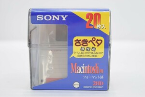 未開封 SONY ソニー 2HD 3.5型 フロッピーディスク 20枚 Macintosh用 フォーマット済 20MF2HDGSMC ホワイト RJ-104G