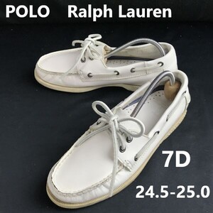 ラルフローレン/Ralph Lauren★デッキシューズ【size:7D/24.5-25.0/白/white/メンズ】boots/Shoes/trainers◆pF-027