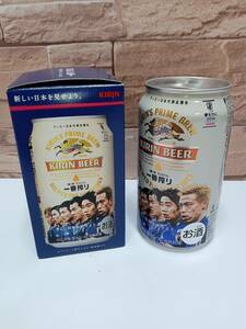 【未使用品】レア 貯金箱 キリン 一番搾り サッカー日本代表応援缶 SAMURAI BLUE 非売品 KIRIN ザッケローニ ザックJAPAN 本田圭介 ビール