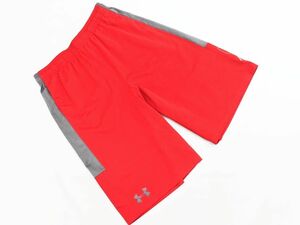 ネコポスOK UNDER ARMOUR アンダーアーマー ハーフ パンツ sizeYXL 155〜165cm/赤 ■◆ ☆ eeb3 子供服