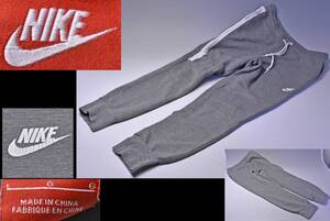 NIKE ★ ナイキ ★ テックフリース ★ ジョガーパンツ ★ L ★ グレーx蛍光イエロー ★ ファスナー付きポケット ★ 紐穴傷み ★ 中古品 ★