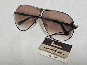 VINTAGE サングラス LANCEL/ランセル 1104 フルリム ティアドロップ ゴールド×ブラウン ヴィンテージ オールド眼鏡