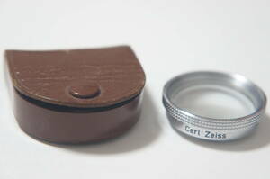 ★美品★[27mm] Carl Zeiss Proxar f=0,1m 銀枠クローズアップフィルター 革ケース付 [F5826]