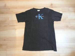 90s USA製 CALVIN KLEIN カルバンクライン ヴィンテージロゴプリントＴシャツ M