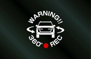 ランクル ランドクルーザー 300 GRスポーツ用 360° ドラレコステッカー ドライブレコーダー ステッカー