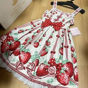 新品　初版　Angelic Pretty 摘みたて苺　ジャンパースカート　ストロベリー　ロリィタ　アンジェリックプリティ