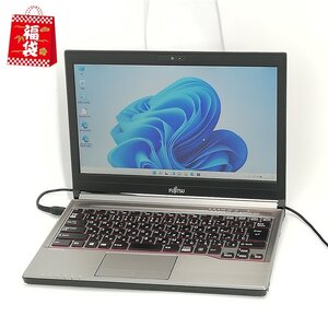 福袋 40％OFF 年末年始セール Windows11済 13.3型 ノートパソコン 富士通 E736/P 中古 Celeron 8GB DVD 無線 Bluetooth Webカメラ Office有