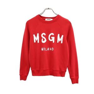 エムエスジーエム イタリア製 長袖 スウェット トレーナー XS レッド系 MSGM レディース