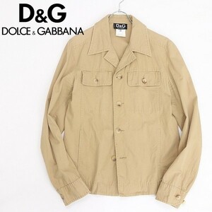 ◆D&G ドルチェ＆ガッバーナ ミリタリー サファリ シャツ ジャケット ベージュ 34/48