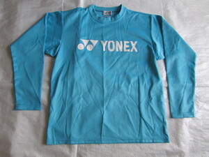 メンズ Sサイズ YONEX 長袖 Tシャツ 使用少なめ シワ有り ロンT ジャケット 水色系 162～168cm テニス バドミントン