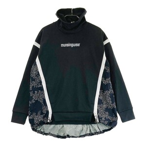 MUNSING WEAR マンシングウェア ハイネック プルオーバー 総柄 ブラック系 M [240101169011] ゴルフウェア レディース