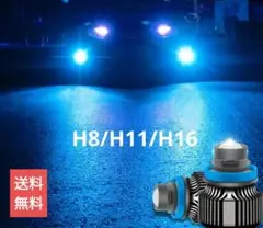 【爆光LED】レーザービーム発光 LED フォグランプ アイスブルー