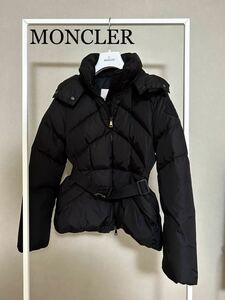 モンクレール★MONCLER★ALOES★size1★ブラック★フーデッドダウン★美品★20年〜21年★ジャパンタグ付