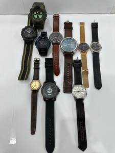 275-HK104) 時計 ジャンク 10点セット G-SHOCK ジーショック CASIO TIMEX DIESEL KENTEX Perfetto SEHUN等 腕時計 デジタル クォーツ