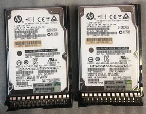 ★HP 2.5inch SAS 1.2TB HDD★中古動作品★2014年★（2台セット合計 2.4TB）