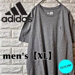 AH39【adidas】プリントTシャツ【メンズXL】グレー