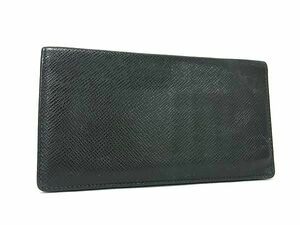 1円 ■美品■ LOUIS VUITTON ルイヴィトン M31004 タイガ ポルトカルトクレディ 二つ折り 長財布 ウォレット ダークグリーン系 FB5684