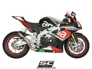 【国内在庫】SC-PROJECT SCプロジェクト CR-T スリップオンサイレンサー & フルチタンリンクパイプ アプリリア RSV4 / RF / RR 