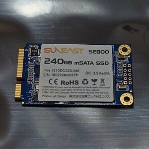 SUNEAST SE800 SSD 240GB mSATA 使用時間6777時間