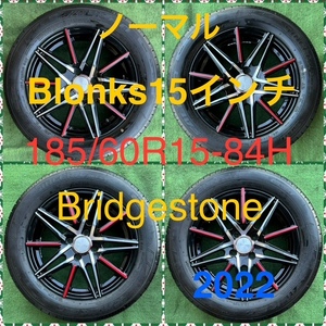 241119-03 FALKEN SINCERA SN832i ラジアルタイヤ+BLONKS 15inch Wheel AQUA/FIT/NOTE/DEMIO など