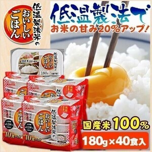 パックご飯 180g 40食 ご飯パック アイリス 低温製法米 CM パックごはん 大盛り レトルトご飯 安い ごはんパック 非常食 保存食 ア YBD959