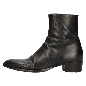 SAINT LAURENT PARIS サンローランパリ 20AW WYATT 40 ZIP BOOTIES サイドジップ レザー ブーツ ブラック 562375